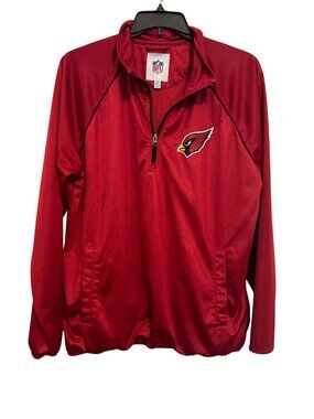 Arizona Cardinals NFL Red Quarter Zip Pullover Jacket XL Polyester